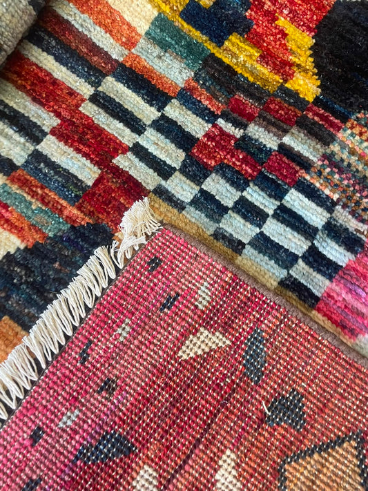 Zulai Hand Knotted Afghan Wool Rug 205 x 154cm 6163
