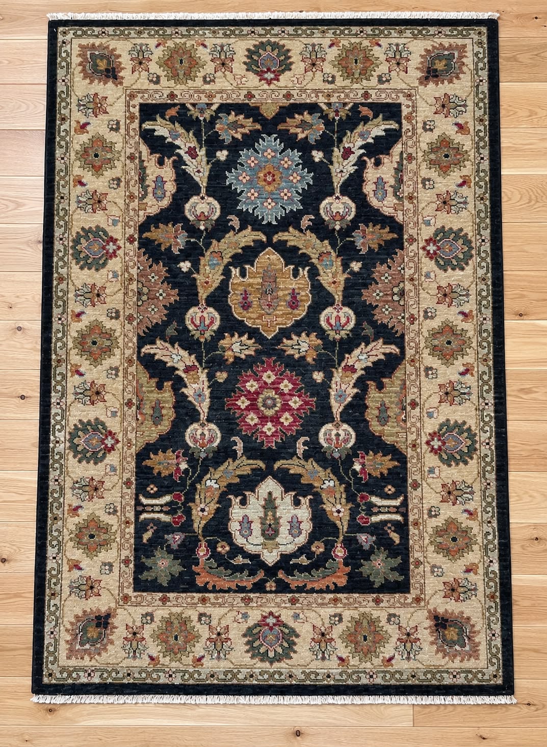 Gazni Hand Knotted Indian Wool Rug 185 x 125cm 10225