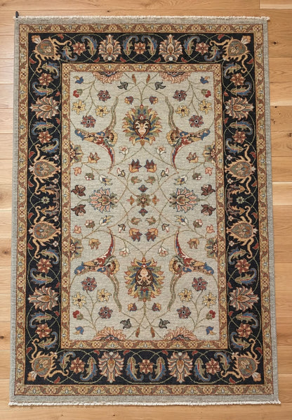 Gazni SL6 Hand-Knotted Indian Wool Rug 11056A 180 x 120cm