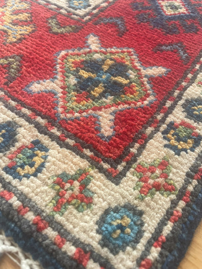 Medium Kazak Hand-Knotted Afghan Wool Rug 5529 180 x 121cm