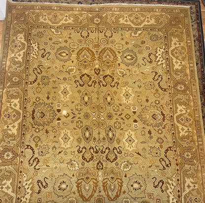 Lahore Soumac Hand-Knotted Indian Wool Rug 55192 343 x 269cm