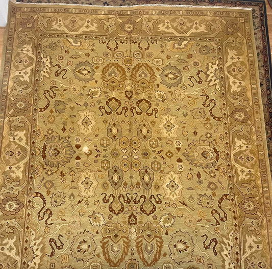 Lahore Soumac Hand-Knotted Indian Wool Rug 55192 343 x 269cm