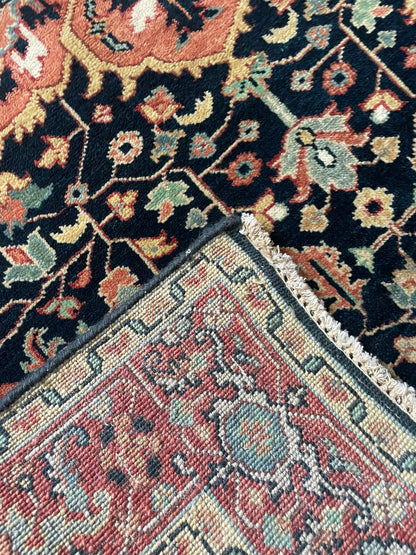 Traditional Hand-Knotted Indian Wool Rug 1685 182 x 126cm