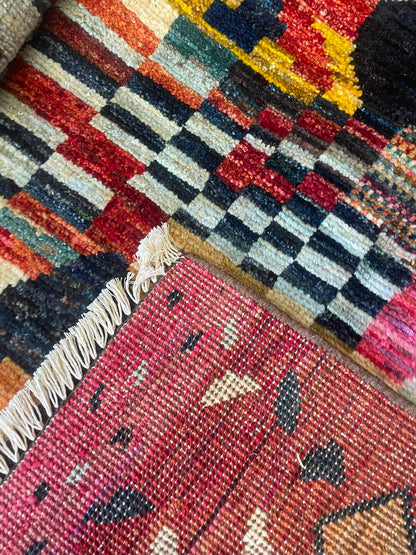 Zulai Hand Knotted Afghan Wool Rug 205 x 154cm 6163
