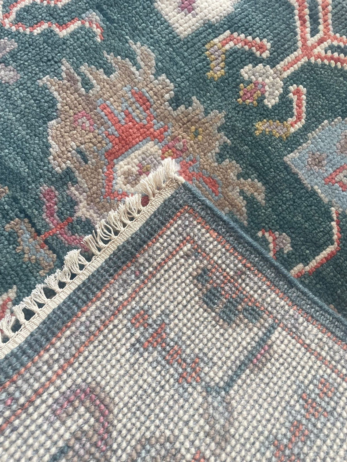 Oushak Hand-Knotted Afghan Wool Rug 2209 180 x 125cm