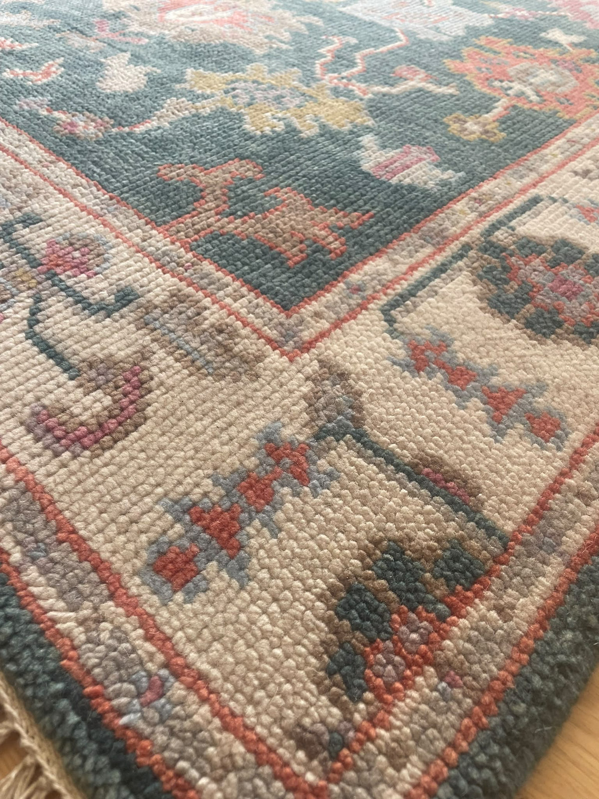 Oushak Hand-Knotted Afghan Wool Rug 2209 180 x 125cm