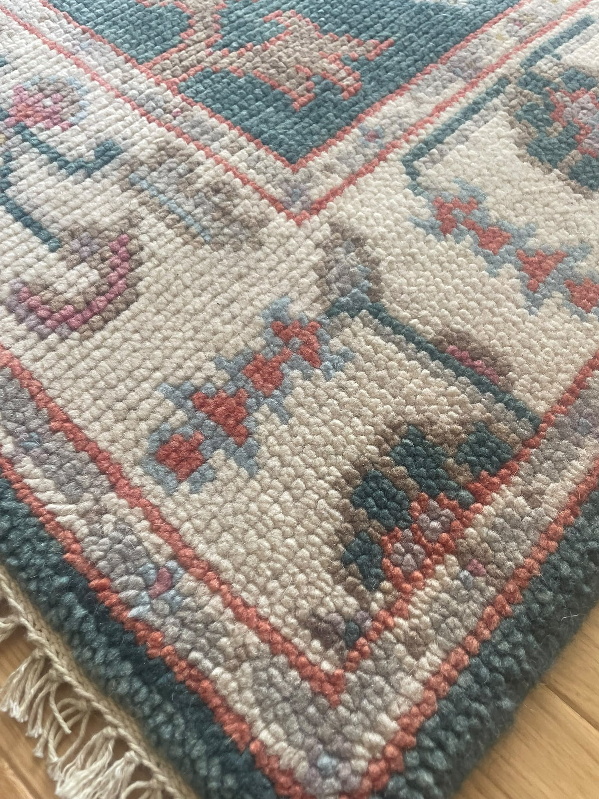 Oushak Hand-Knotted Afghan Wool Rug 2209 180 x 125cm
