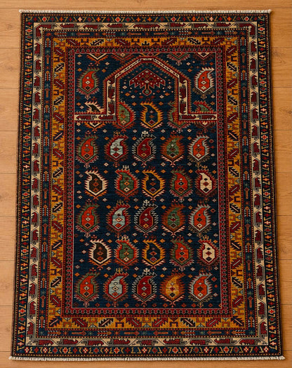 Antique Design AR-527 Hand-Knotted Afghan Wool Rug 4012 174 x 127cm