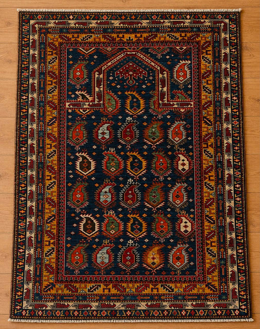 Antique Design AR-527 Hand-Knotted Afghan Wool Rug 4012 174 x 127cm