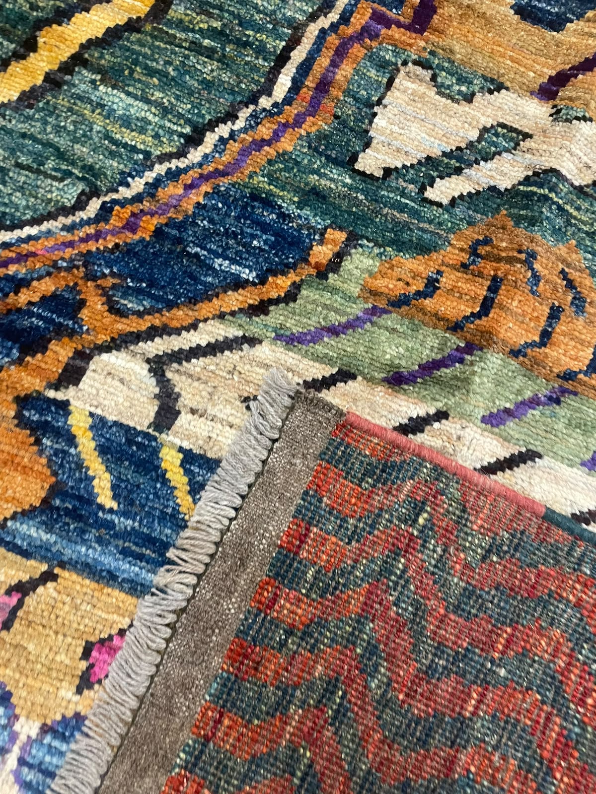 Zulai Hand Knotted Afghan Wool Rug 238 x 175cm 6164