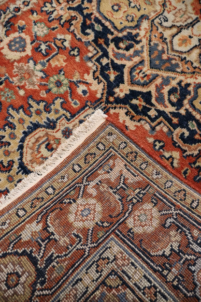 Heriz Design Hand Knotted Indian Wool Rug 181 x 127cm 1807