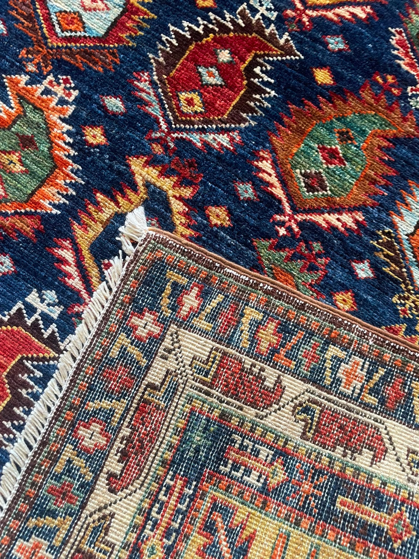 Antique Design AR-527 Hand-Knotted Afghan Wool Rug 4012 174 x 127cm