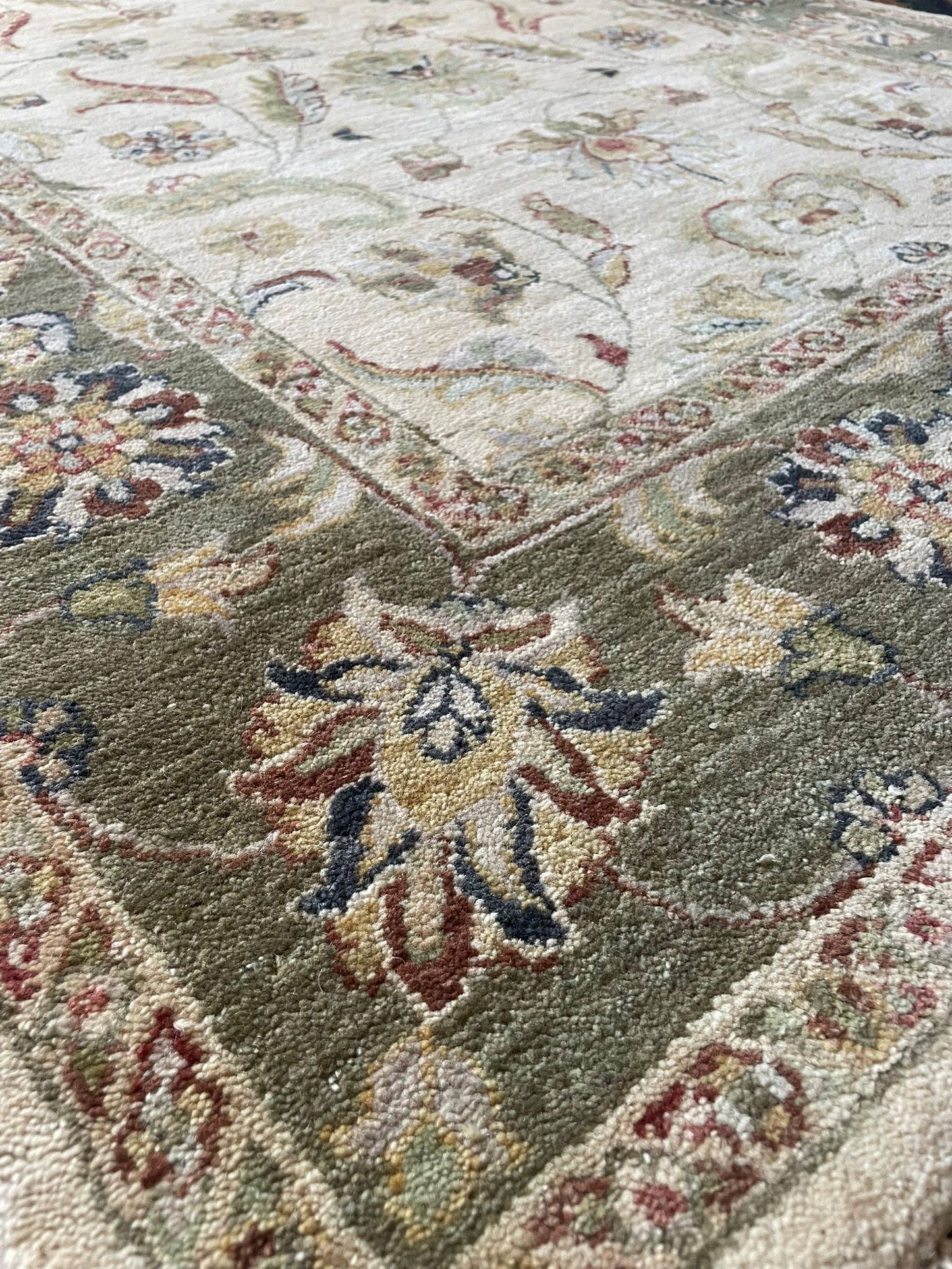 Gazni AF-01 Hand-Knotted Indian Wool Rug 55903 190 x 121cm