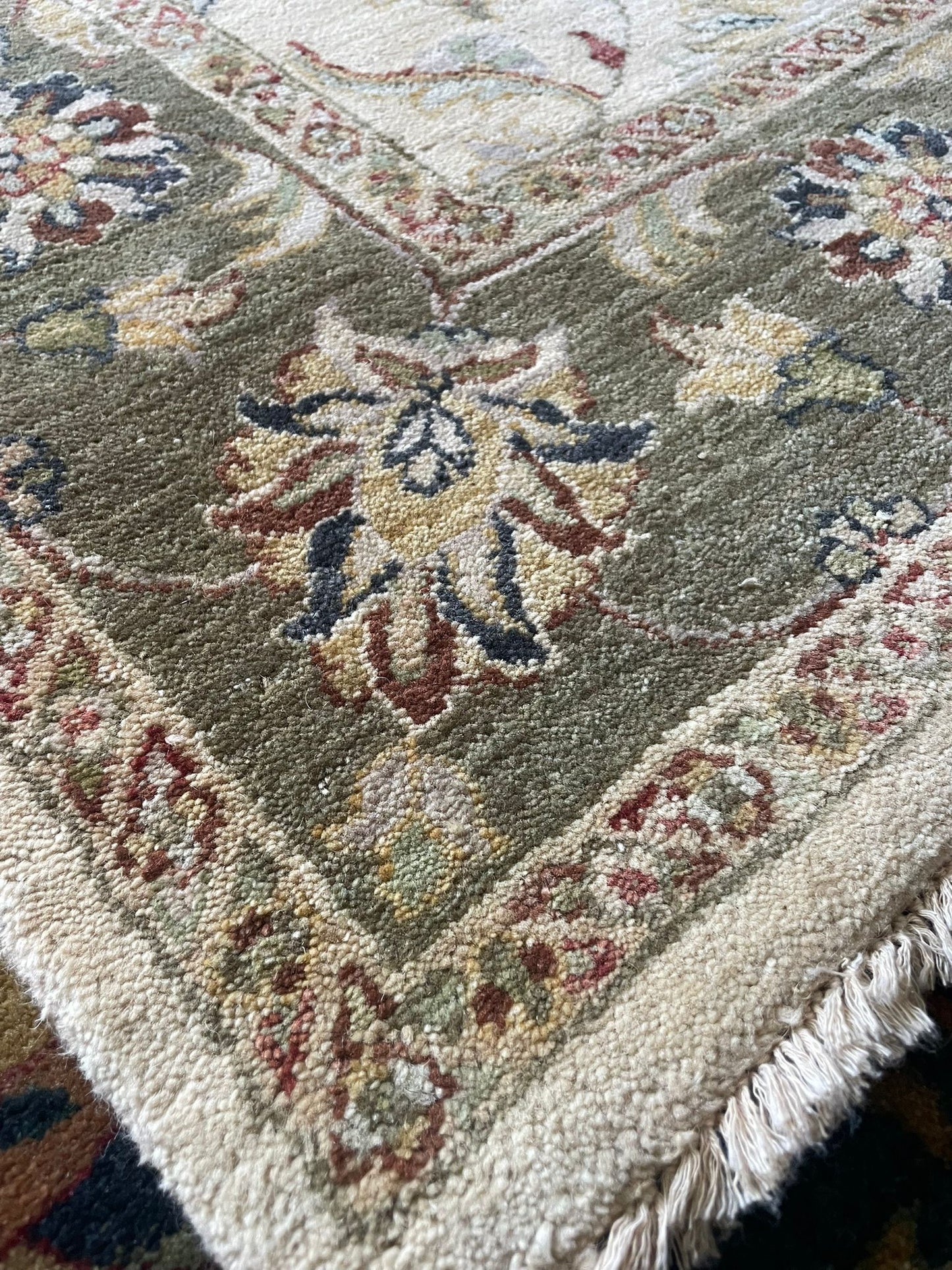 Gazni AF-01 Hand-Knotted Indian Wool Rug 55903 190 x 121cm