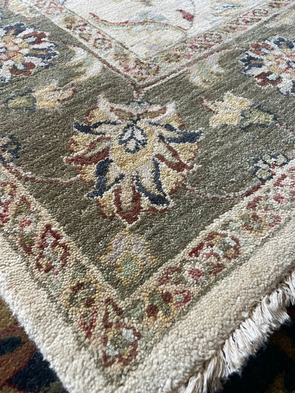 Gazni AF-01 Hand-Knotted Indian Wool Rug 55903 190 x 121cm