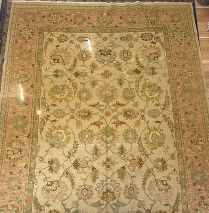 Tabriz Hand-Knotted Indian Wool Rug 10542 355 x 267cm