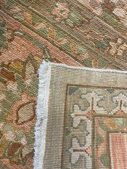 Tabriz Hand-Knotted Indian Wool Rug 10542 355 x 267cm
