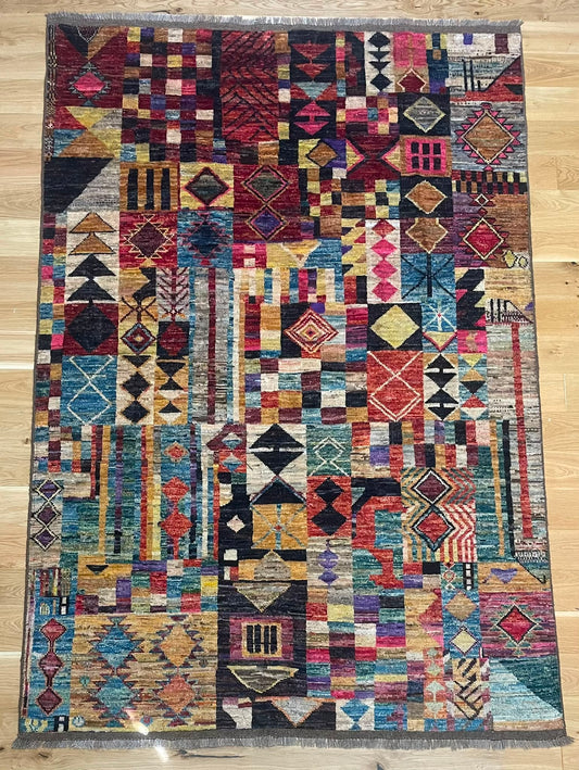 Zulai Hand Knotted Afghan Wool Rug 239 x 165cm 6165