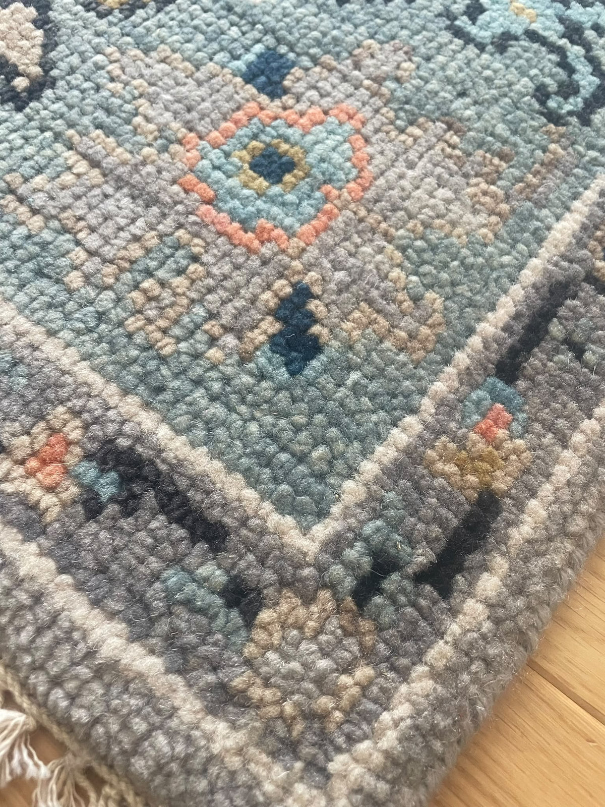 Oushak Hand-Knotted Afghan Wool Rug 2211 185 x 125cm