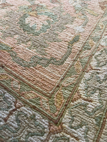 Tabriz Hand-Knotted Indian Wool Rug 10542 355 x 267cm
