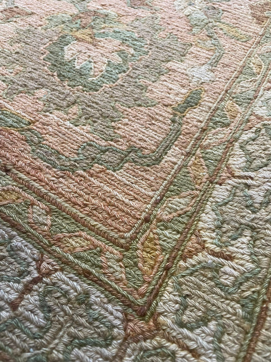 Tabriz Hand-Knotted Indian Wool Rug 10542 355 x 267cm