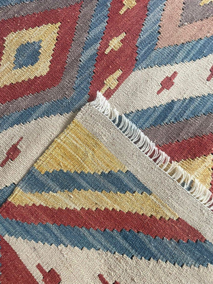 Fine Labijar Kelim Hand-Woven Afghan Wool Rug 3048 196 x 153cm