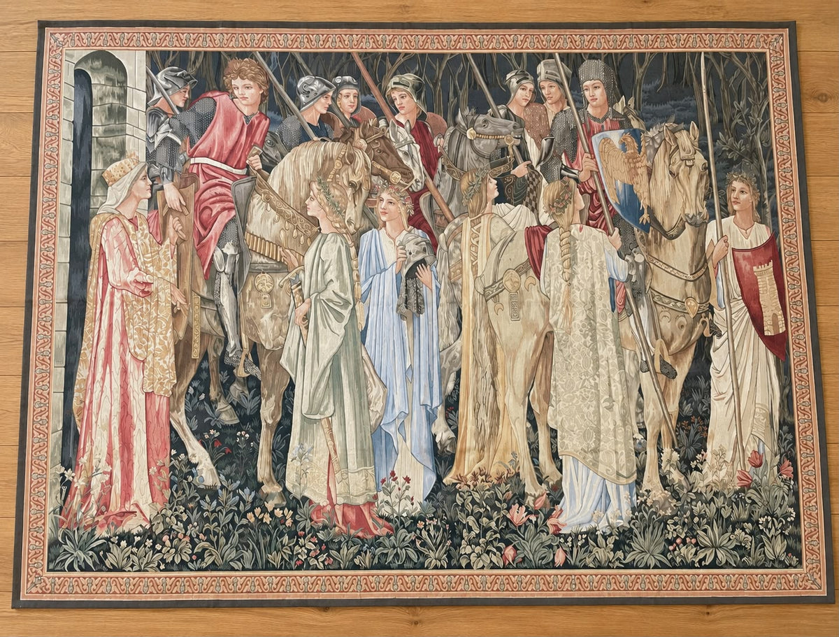 Replica "The Arming and Departure of the Knights" Hand Woven Wool Tapestry 262 x 206cm