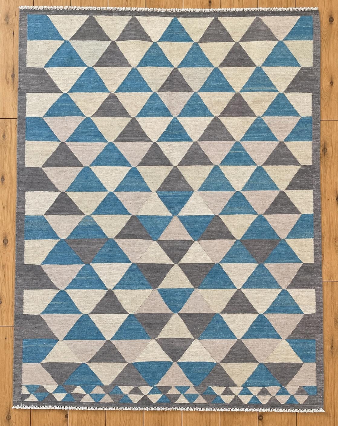 Fine Kelim Hand-Woven Afghan Wool Rug 4956 205 x 158cm