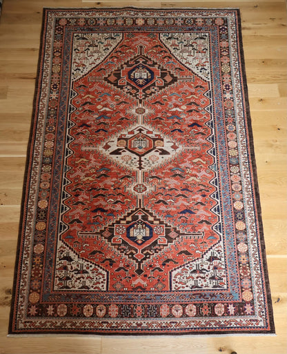 Antique Persian Design hand-knotted Afghan wool rug 3548 277 x 171cm