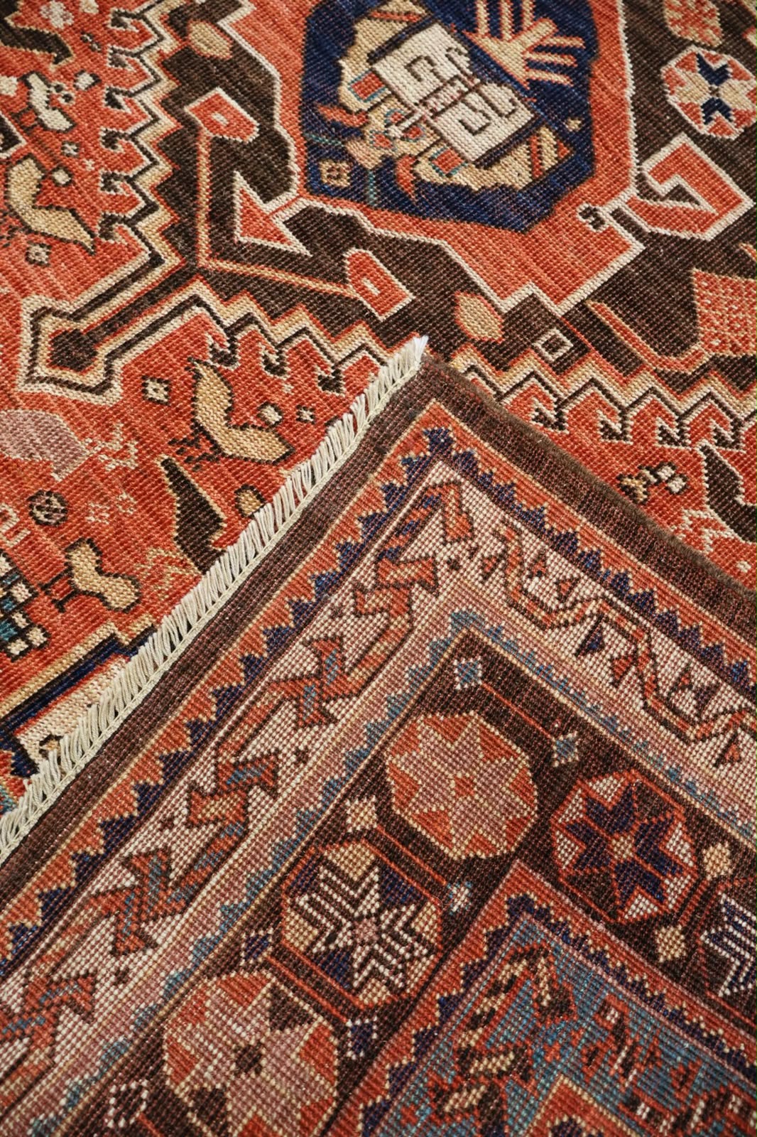 Antique Persian Design hand-knotted Afghan wool rug 3548 277 x 171cm
