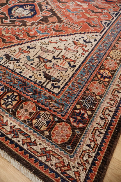 Antique Persian Design hand-knotted Afghan wool rug 3548 277 x 171cm