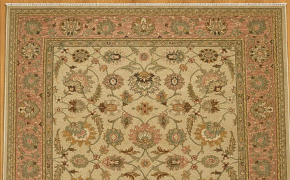 Tabriz Hand-Knotted Indian Wool Rug 10542 355 x 267cm
