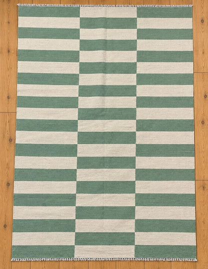 Kelim 4 Hand-Woven Afghan Wool Rug 5241 215 x 153cm