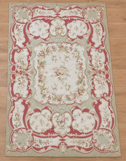 Aubusson Hand Woven Wool Rug 14539 274 x 183cm
