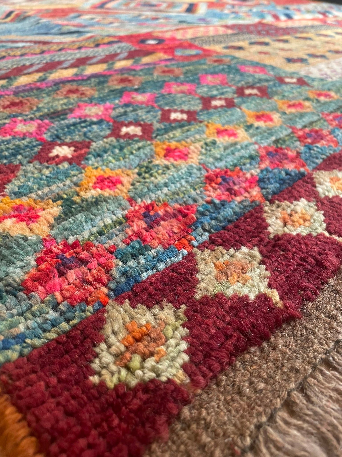 Zulai Hand Knotted Afghan Wool Rug 242 x 170cm 6162