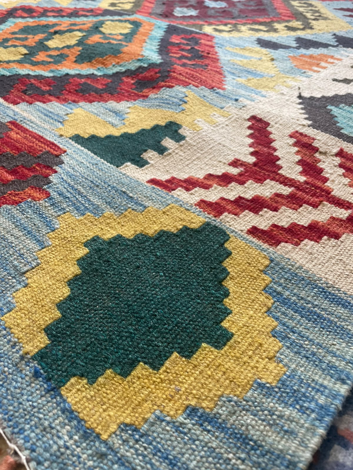 Kelim 61/05 Hand-Woven Afghan Wool Rug 6068 174 x 128cm