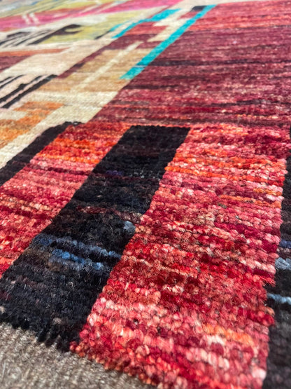 Zulai Hand Knotted Afghan Wool Rug 244 x 175cm 6159