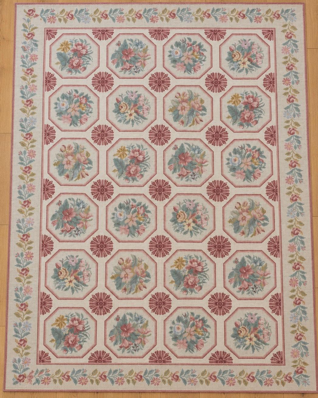 Connaught Needlepoint Indian Wool Rug 11218 350 x 220cm