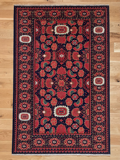 AC-4766 Hand-Knotted Afghan Wool Rug 2 186 x 121cm