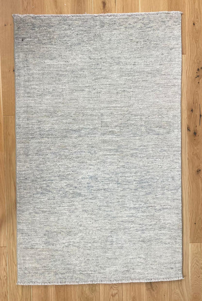 Plain Hand Knotted Afghan Wool Rug 146 x 93cm 5114