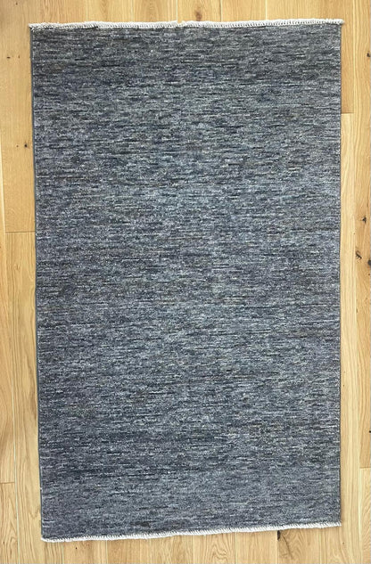 Plain Hand Knotted Afghan Wool Rug 146 x 93cm 5114