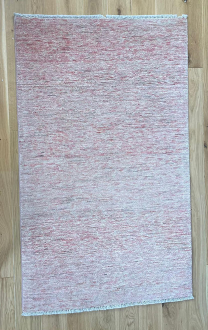 Plain Hand Knotted Afghan Wool Rug 146 x 93cm 5114
