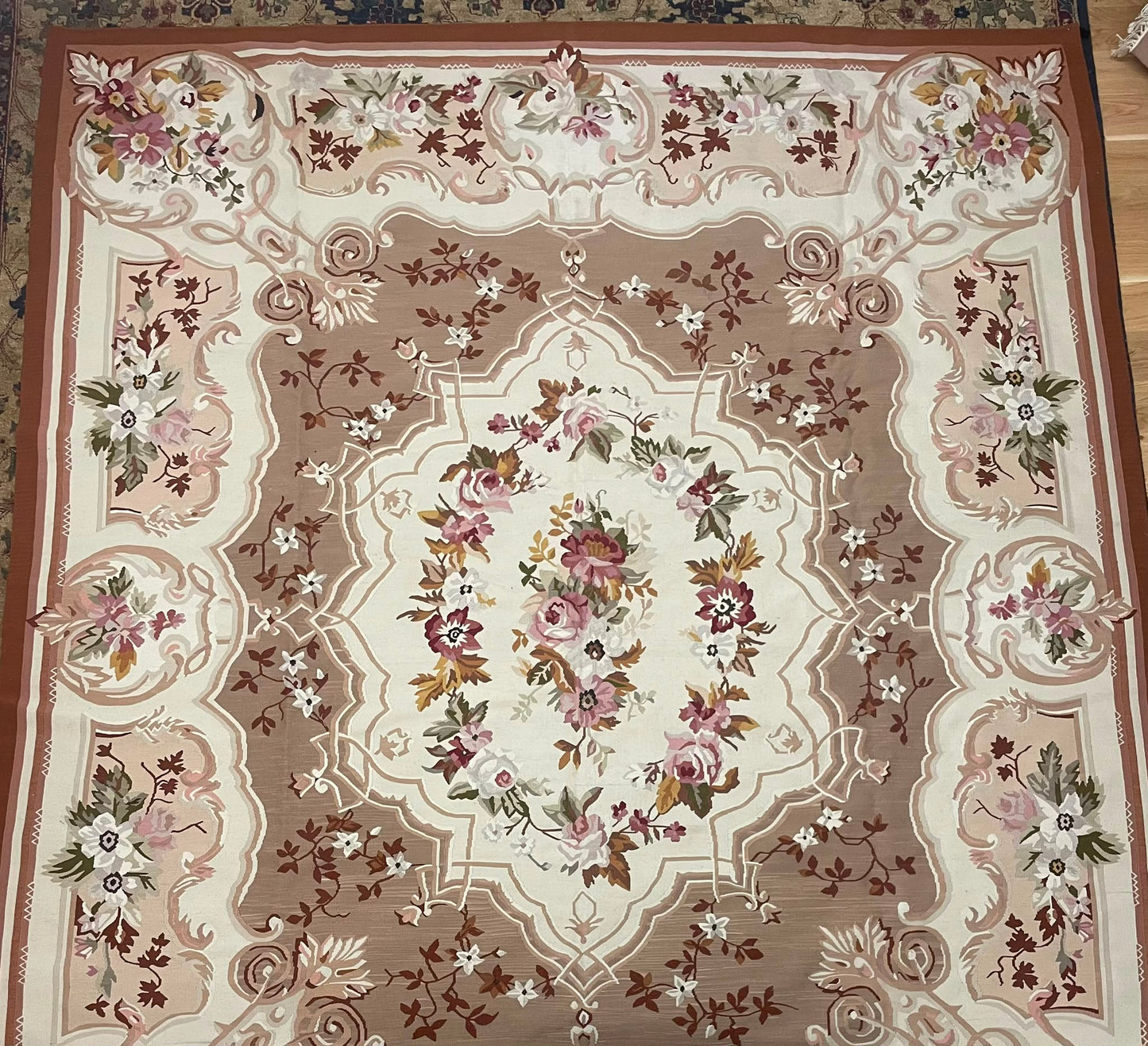 Aubusson Hand-Woven Indian Wool Rug JSA196 14041 282 x 175cm