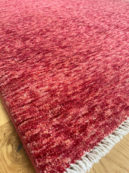 Plain Hand Knotted Afghan Wool Rug 146 x 93cm 5114