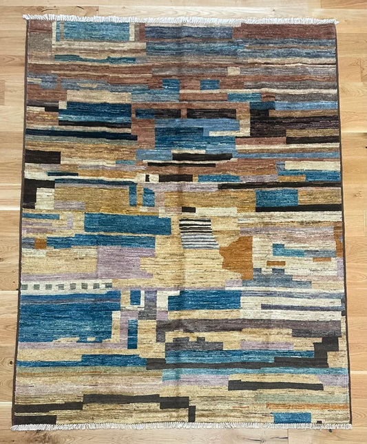 Kabul Hand Knotted Afghan Wool Rug 197 x 156cm 6158