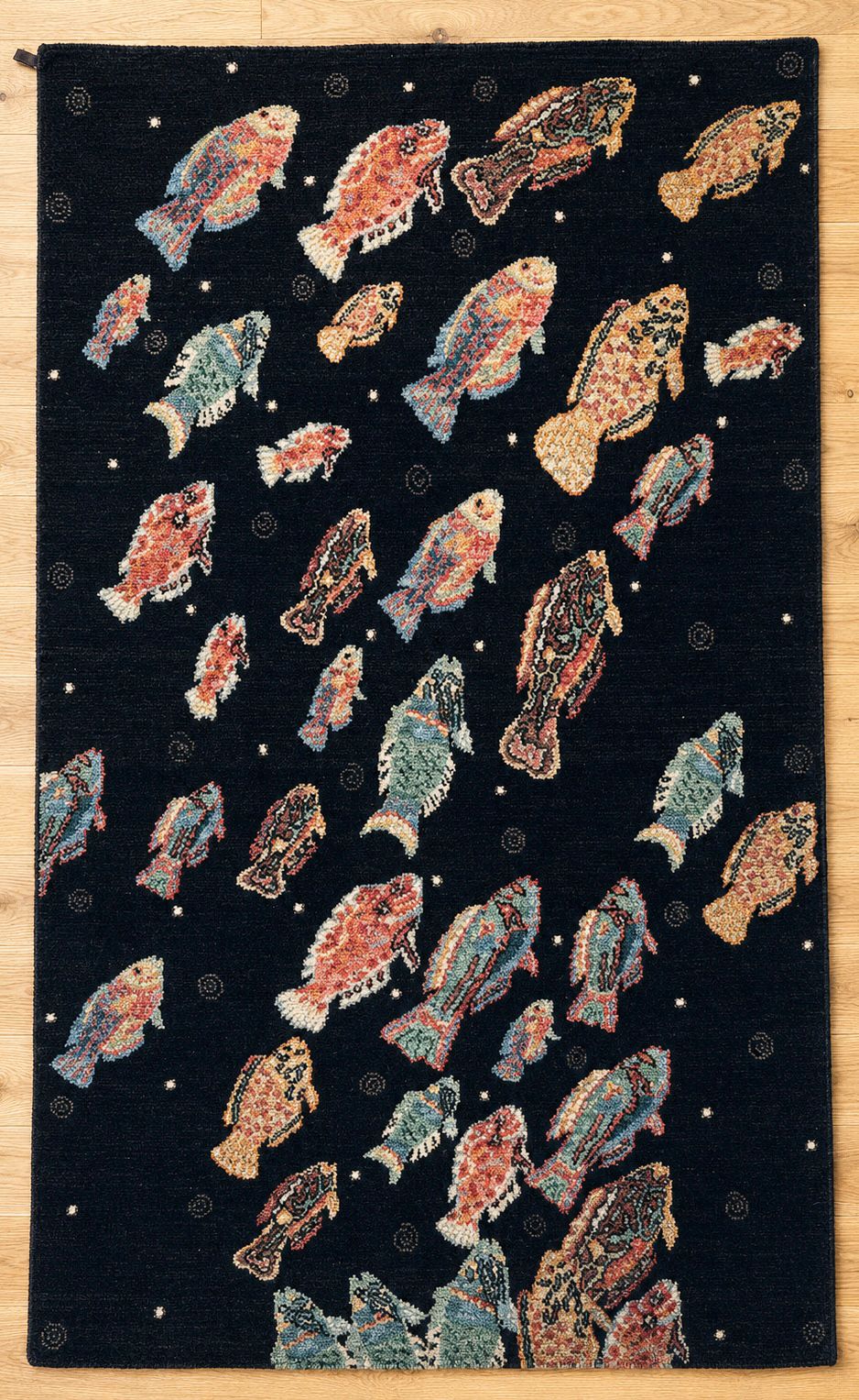 Ocean Shoal Hand Knotted Indian Wool Rug 12309 155 x 95cm