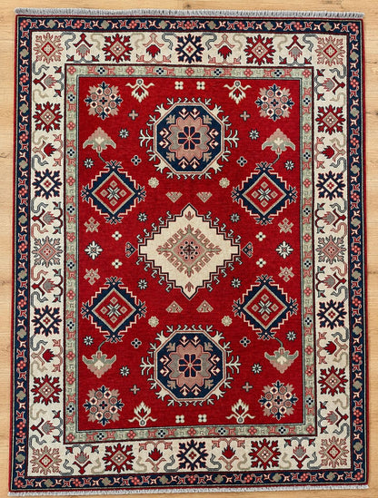 Kazak Hand Knotted Pakistani Wool Rug 5987 198 x 153cm