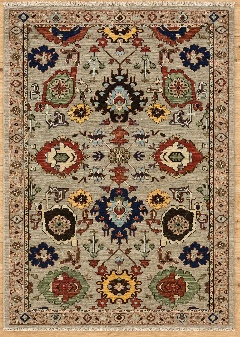 Kabul Hand Knotted Afghan Wool Rug 5717 212 x 147cm
