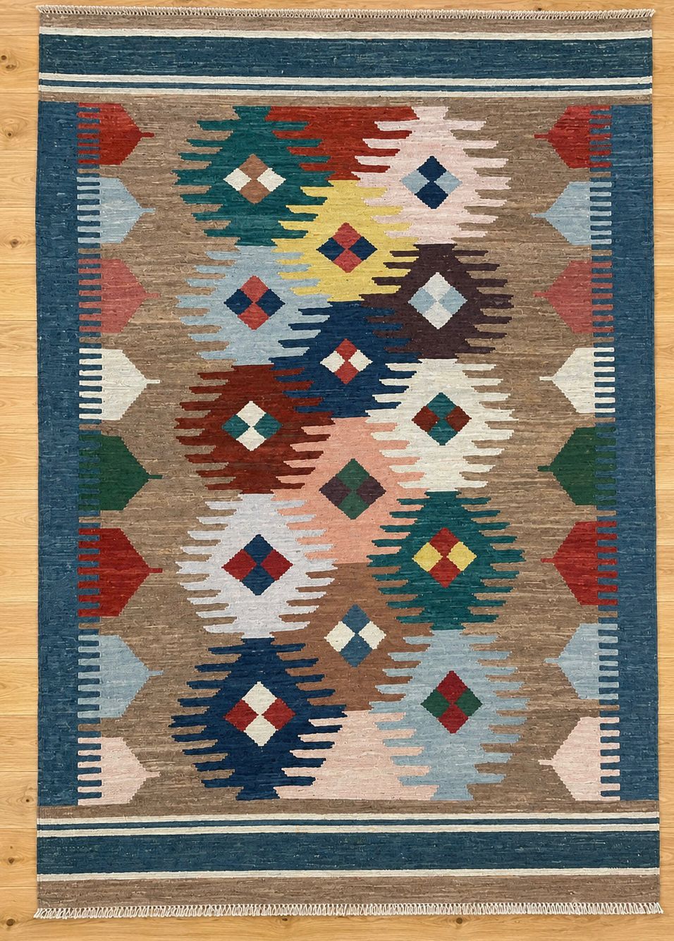 Labijar Kelim Hand Woven Afghan Wool Rug 5165 165 x 111cm