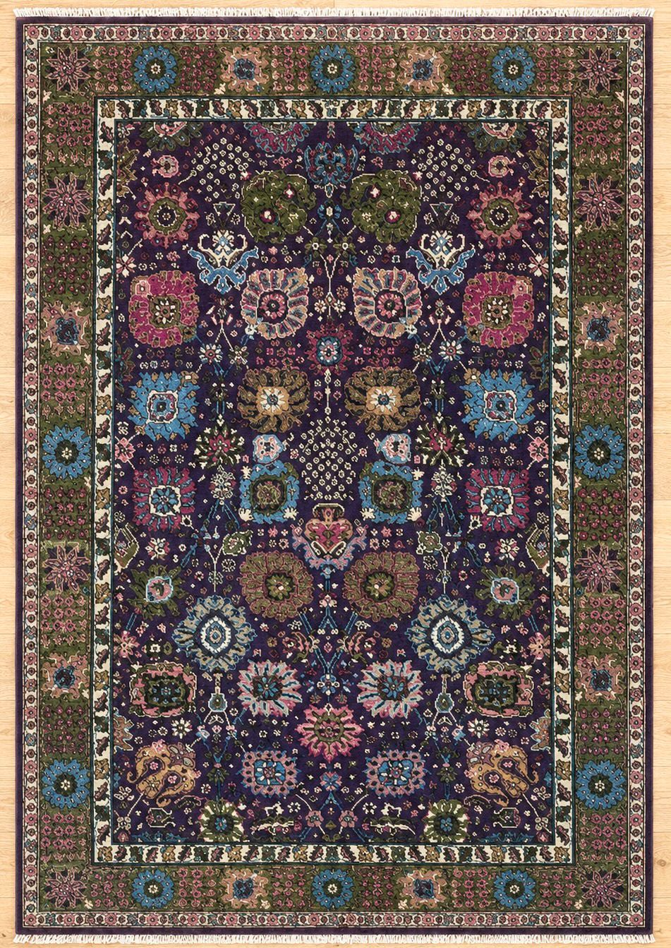 Haji Baba Violet Hand Knotted Afghan Wool Rug 5428 232 x 168cm